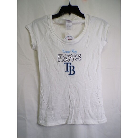 G-III Tops - G-III 4Her TB Rays Women's White Scoop Neck Rhinestone T-Shirt S